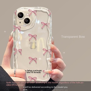 <span class=keywords><strong>Coque</strong></span> transparente en silicone anti-traces de doigts pour <span class=keywords><strong>iPhone</strong></span> 14/13 Pro Max/11/12/XS avec design nœud papillon et placage couleur - Product Image 6