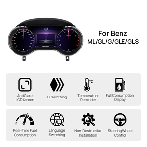 新型アップグレード Linux LCDディスプレイ メルセデス・ベンツ ML GL GLE GLS 2012-2019用 LCDデジタルダッシュボード クラスター スピードメーター - Product Image 2