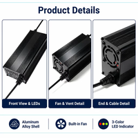 Pengisi Daya Baterai Li-ion Pintar 24V20A Pengisi Daya Lithium Perlindungan Terhadap Pengisian Berlebih 25.2V29.4V Forklift Mobil Pengintai Kecil
