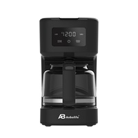 Mesin Kopi Espresso Kompak Senyap OEM dengan Wadah Biji Kopi, Corong yang Dapat Dilepas, Kontrol PCBA, Panel Layar Sentuh, Jam LED, dan Fungsi Penghangat