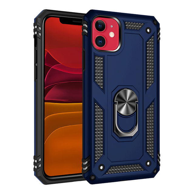 2 in 1 TPU PC Armor Metal Ring Stand Holder Phone Case for Poco X2 F2 Pro C31 X3 Pro F3 M3 Pro 5G X3 GT M4 4G C40