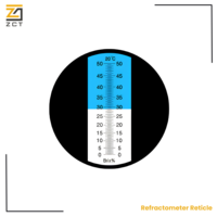 Precision Refractometer Reticle Glass Scale Plate for Abbe Refractometer Brix Tester and Clinical Measurement Use OEM