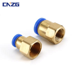 Connecteur rapide pneumatique PCF8-02, filetage interne, montage droit avec raccord en cuivre 10-02, accessoires pour tuyau d'air de 8 mm - Product Image 4