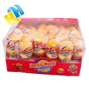Bán Buôn Kẹo Sản Phẩm Mới Vui Ngon Halal Marshmallow Gummy Kẹo 2-Trong 1 Hamburg-Hình Lollipop Kẹo Đồ Chơi OEM - Product Image 1
