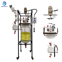 Yangmai YMGR-100EX 100L Cuve de Réaction en Verre à Double Enveloppe Automatique pour Laboratoires de Recherche, Matériau Noir Pulvérisé par Moteur