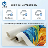 Rouleau de tissu mural imprimable enduit, imperméable, ignifuge, surface premium pour impression UV, latex, éco-solvant 2.85/3.05*60M
