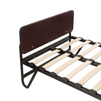 Cadre de lit moderne en métal réglable, taille double/queen, pour hôtel, appartement, villa, chambre à coucher, avec montage facile