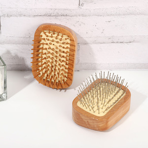 <span class=keywords><strong>Cepillo</strong></span> de Pelo de <span class=keywords><strong>Madera</strong></span> Natural Hecho a Mano, con Púas de Bambú, Masajea el Cuero Cabelludo, Desenreda Todo Tipo de <span class=keywords><strong>Cabello</strong></span>, Estimula el Crecimiento del <span class=keywords><strong>Cabello</strong></span>, para el Hogar - Product Image 3