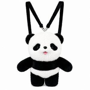 Zaino in peluche a forma di <span class=keywords><strong>panda</strong></span>, morbido, con cerniera, spallacci regolabili, suono musicale attivabile con la zampa, regalo divertente per bambini, ragazze e fan del <span class=keywords><strong>panda</strong></span> - Product Image 2