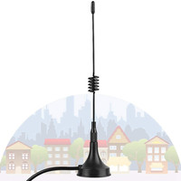 Antena Eksternal 5G Omnidirectional 5 DBi High Gain LTE/GPRS/GSM/3G/4G Full Band Male Suction Cup untuk Penerimaan dan Transmisi WiFi.