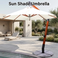 Parasol de jardin mural double couche, double face, double dessus, style romain classique et moderne, pour jumeaux