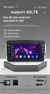 4 + 64GB 2 Din <span class=keywords><strong>Android</strong></span> 14 Radio de coche sin reproductor de DVD para W203 Mercedes Benz Vito W639 W168 VaneoClk W209 W210 M/ML Multimedia ESTÉREO - Product Image 6