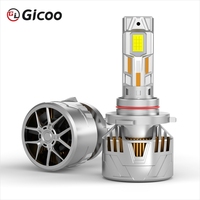 Ampoule de phare de voiture GICOO X80 200W 6000K CSP LED H1 H3 H4 H7 H11 9005 9006 12V Nouvelle 20000 Lumens pour phares avant antibrouillard