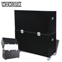 WOWORK Fer Métal Cubique avec Roues Boîte de Déménagement Mobile Flight Transport Case pour Mariage Miroir Photo Booth Box