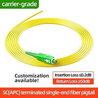 Kabel Jumper Fiber Optik Model Tunggal SC/APC LSZH LC/FC untuk Siaran, 8 Sudut