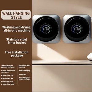 Automatic Mini Portable All-In-One <b>Washer</b>/Dryer <b>Front</b> <b>Loading</b> Electric Plastic Energy Saving Touch Screen Stainless Steel Hotel - Product Image 5