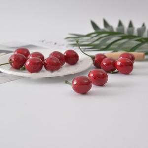 Cerezas Artificiales Decorativas de 2.4cm, de Espuma y Plástico Ecológico, para Decoración del Hogar, Hoteles, Navidad, Halloween y Festivales - Product Image 2