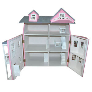 Casa di Villaggio in Scala 1:12 Casa in Miniatura per Bambole Fattoria in Legno Grande Casa delle Bambole Personalizzata - Product Image 2