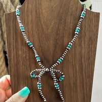 MEILLEUR VENDEUR-Bijoux occidentaux pour femmes Navajo Pearl Bow Knot Choker Necklace