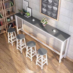Mesa de Barra Larga para Montar en la Pared, Juego de Taburetes y Sillas para Bar en Casa, Mesa Estrecha para Café - Product Image 3