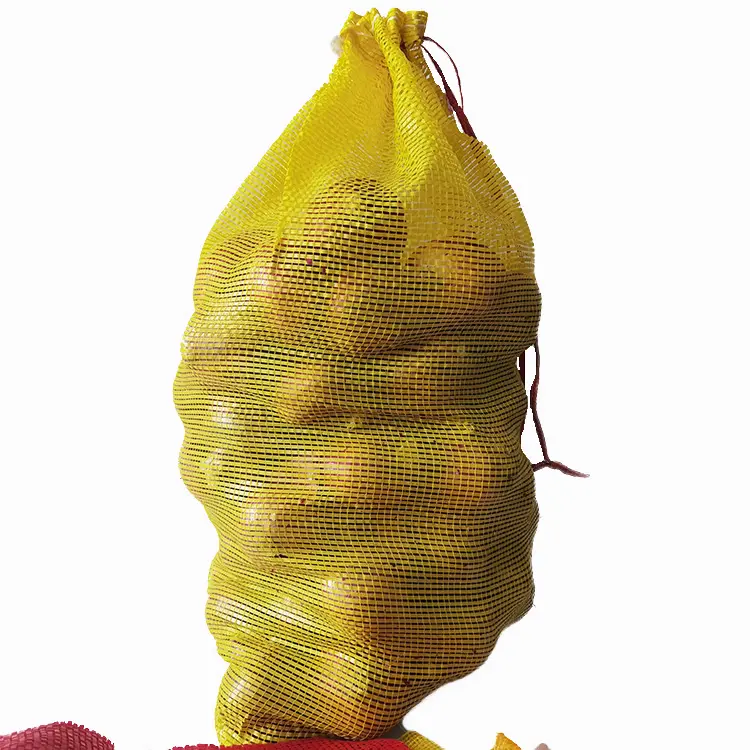 Zwiebel Plastiks ack 50 Kg Kordel zug Mesh Bag Fruit Net Mesh Bag Zum Verkauf