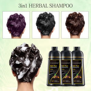 Shampooing colorant 3-en-1 en gros pour cheveux, teinture naturelle brun foncé, couvrance des cheveux gris, réponse rapide - Product Image 5