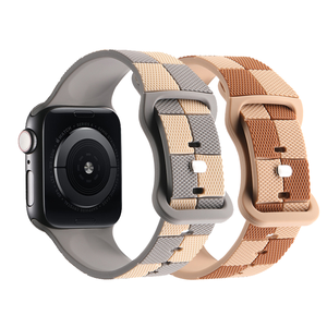Nouveau bracelet de montre en silicone sportif à motif damier, compatible avec les montres intelligentes Apple Series 10 9 8 7 6 5 4 3 SE - Product Image 1