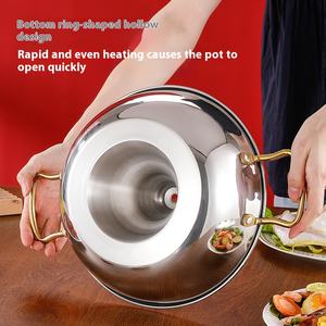 Cuisinière à induction unique commerciale <span class=keywords><strong>cheminée</strong></span> en acier inoxydable marmite petits pots universels à soupe poêle à Cassette en métal - Product Image 5