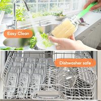 3 Packs de bouteilles d'eau en verre réutilisables de 12 oz 360ml pour le jus de lait Kombucha gingembre boisson verrerie sérigraphie