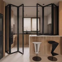 Puertas de entrada frontales para casas, puertas corredizas interiores, pérgola, puerta de acero, aluminio, vidrio, sin rieles, delgada