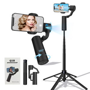 3- Gimbal ổn định ai theo dõi khuôn mặt có thể gập lại điện thoại thông minh chủ cầm tay Gimbal tripod cho v5.0 từ xa không dây - Product Image 1