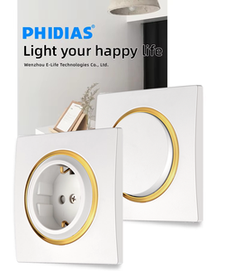 Europäischer Standard Messing-Elektro-Wandsteckdose 2-polig Russische Erdung 16A/10A EU-Stecker Schalter CE & ROHS für - Product Image 3