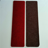 Tapis d'escalier en polyester antidérapant de style européen Bandes d'escalier modernes en bois pour enfants Tapis de marche lavable pour le salon