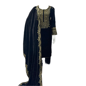 Último Diseño de FABZONE, Terciopelo de Viscosa Pura Pesado, Bordado en Relieve, para Ocasiones Especiales, de Alta Calidad, para Mujer, Estilo Indio/Pakistaní - Product Image 1