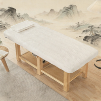 Vente d'usine : Table de massage à cadre en bois, table de physiothérapie, mobilier de salon de beauté avec armoire à outils