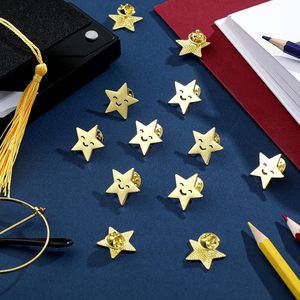 Pins de estrella dorada a granel, de metal dorado, motivacionales con forma de Y y K, para premios, accesorios patrióticos para el aniversario del 4 de julio y conmemoraciones. - Product Image 6