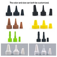 Bouchon à visser en plastique PP durable de 38 mm avec embout jaune, personnalisable, anti-fuite, pour bouteilles de sauce tomate et de miel