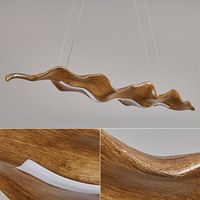 Lustre LED en résine, bande longue de 80 cm, 100 cm, 130 cm, pour salon, salle à manger, chambre, éclairage décoratif intérieur