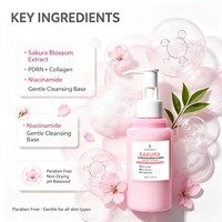 Nettoyant Visage JMFREE Sakura 150ml Mousse Hydratante Éclaircissante OEM Marque Privée 2026