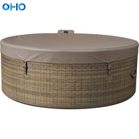 Massage rond de tourbillon de grand baquet chaud gonflable extérieur de station thermale d'OHO 4 personnes avec le jet de bulle