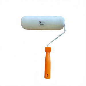 Paint Roller 10 Inch White Wool Cover Orange Handle For Wall Painting - Product Image 1