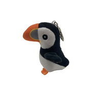 Jouets en peluche Puffin avec chapeau cornu de Viking, design réaliste et éclatant, fabrication OEM/ODM CE CPC