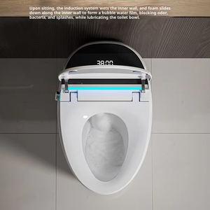 Inodoro de Cerámica de Una Pieza Alargado <span class=keywords><strong>para</strong></span> Baño, con Descarga Automática, Bidé Inteligente, Control Remoto Incluido - Product Image 5
