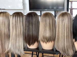 Personalizado sin pegamento HD encaje superior 100% pelo natural pelucas judías 5,0 encaje de un solo nudo superior cutícula alineada pelucas kosher - Product Image 6