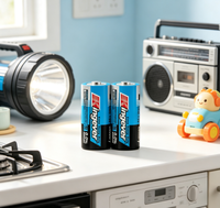 Baterai Alkaline OEM Kingever LR20 D 1.5V Heavy Duty Tahan Lama untuk Mainan, Peralatan Rumah Tangga & Pemanas Air Gas - Grosir