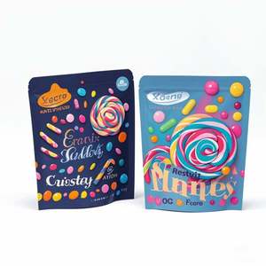 Custom Printed Creative Designs Mylar Stand Pouches Child-Proof Resealable <b>Ziplock</b> <b>Bags</b> Moisture for for Chewing Gum Custom - Product Image 1