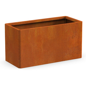 Boîte de jardinières <span class=keywords><strong>rectangulaire</strong></span> basse Jardinières en <span class=keywords><strong>acier</strong></span> <span class=keywords><strong>corten</strong></span> Boîte à fleurs de style rustique pour porche, patio, jardin, boîte à fleurs à décor commercial - Product Image 1