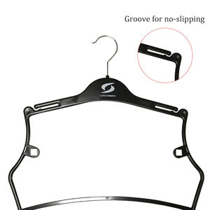 Cintres multifonctionnels en plastique moulé par injection pour maillots <span class=keywords><strong>de</strong></span> <span class=keywords><strong>bain</strong></span>, bikinis et lingerie pour femmes, couleur rose, avec crochet flexible chromé argenté - Product Image 3