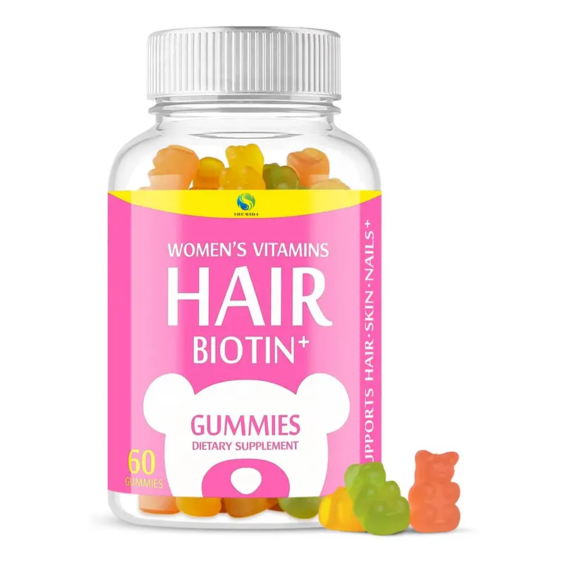 Tăng trưởng tóc nhanh Vegan Biotin gummy vitamin cho tóc da móng tay