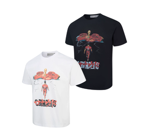 American-style Printed Crew Neck Short Sleeve <strong>T</strong>-<strong>shirt</strong> with <strong>CR7</strong> Championship Trophy Pattern, Breathable - Product Image 6